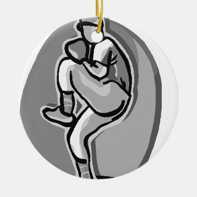 Baseball Pitcher Ceramic Tree Decoration (Front)