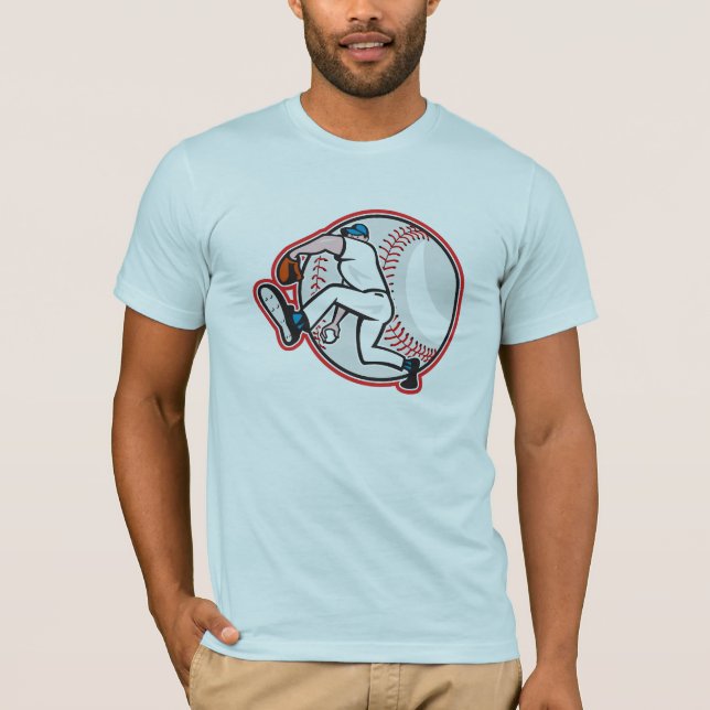 Baseball Pitcher Mens T-Shirt (Front)
