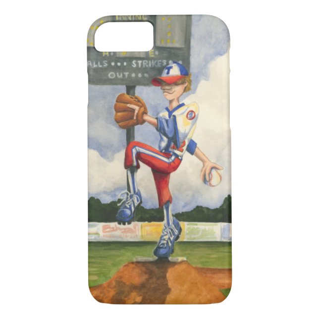Baseball Pitcher on Mound by Jay Throckmorton Case-Mate iPhone Case (Back)
