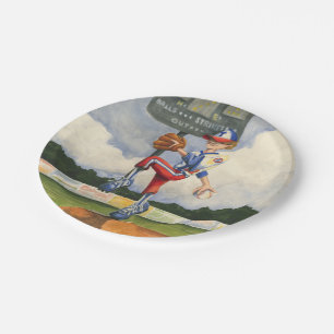 Baseball Pitcher on Mound by Jay Throckmorton Paper Plate