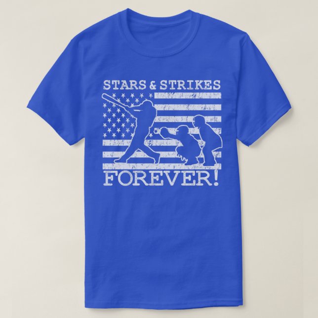 Baseball Pitcher Stars and Strikes American Flag G T-Shirt (Design Front)