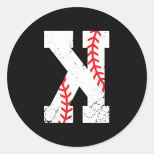 Baseball Pitcher Strikeout K Classic Round Sticker