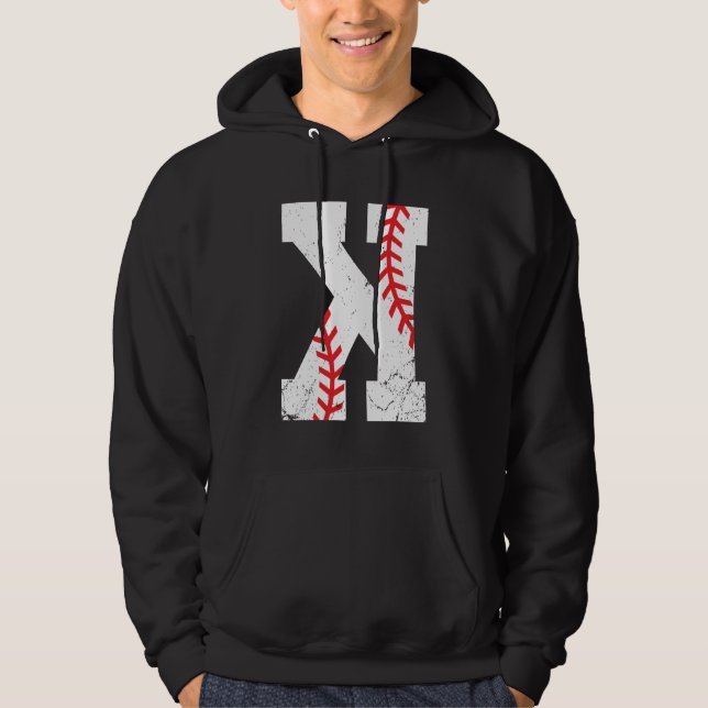 Baseball Pitcher Strikeout K Hoodie (Front)