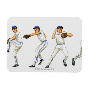 Baseball pitching technique, multiple image magnet