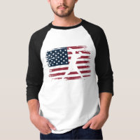 Baseball Player American Flag USA Camo Patriotic