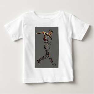 Baseball Player Artwork Baby T-Shirt
