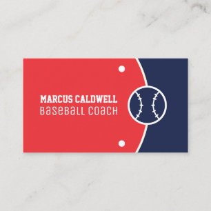 Baseball Player Baseball Coach Instructor  Business Card