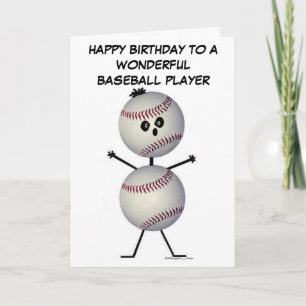 Baseball Player Birthday Card