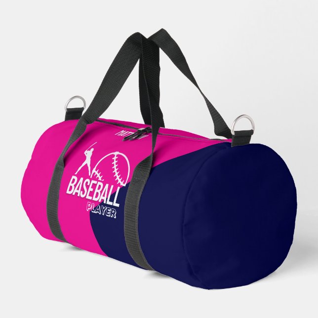 Baseball Player, Birthday Gift, Team Duffle Bag (Left Corner)