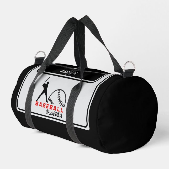 Baseball Player, Birthday Gift, Team Duffle Bag (Left Corner)