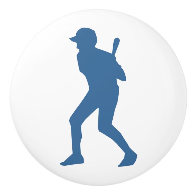 BASEBALL PLAYER CERAMIC KNOB (Front)