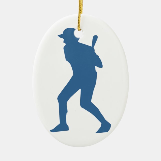 BASEBALL PLAYER CERAMIC TREE DECORATION (Front)