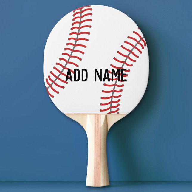 Baseball Player Coach - Bold Modern Drawing Ping Pong Paddle (Custom Ping Pong Paddle with a Sports Theme)