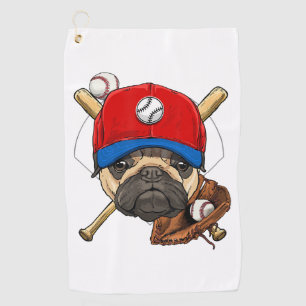 Baseball Player Coach Pug Dog Lover Pug Mum Golf Towel