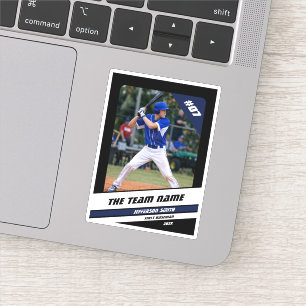 Baseball Player Custom Gift Black White Blue