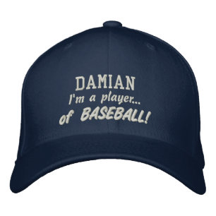 Baseball Player Custom Name Sports Gift V03B Embroidered Hat