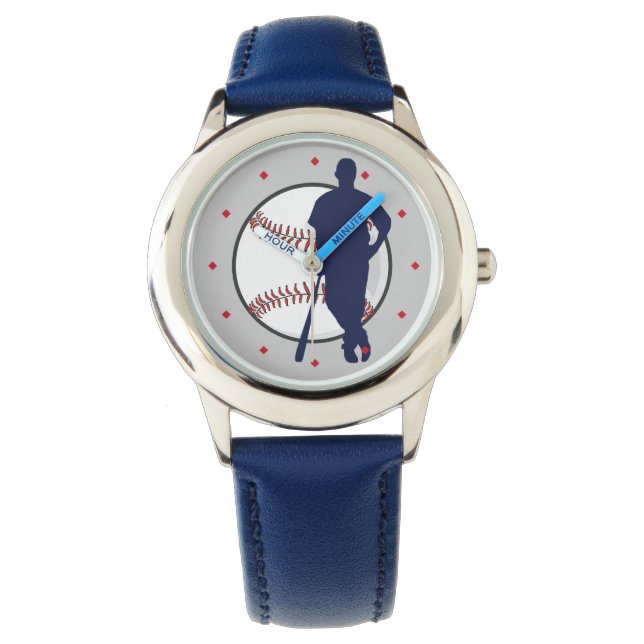 Baseball Player Diamond Tick Watch (Front)