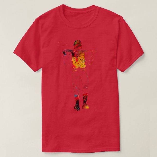 Baseball Player Girl T-Shirt (Design Front)