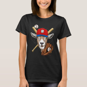 Baseball Player Goat  Pitcher Catcher Baseball Coa T-Shirt