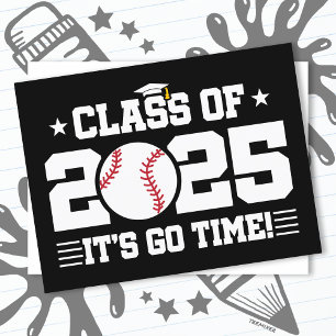 Baseball Player Graduation Class of 2025 Senior Postcard
