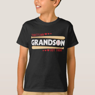 Baseball Player Grandson Grandpa Grandma Support T-Shirt