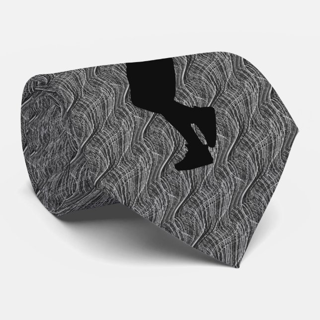BASEBALL PLAYER GRAY UNIQUE TIE (Rolled)