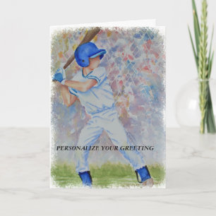 BASEBALL PLAYER  GREETING CARD