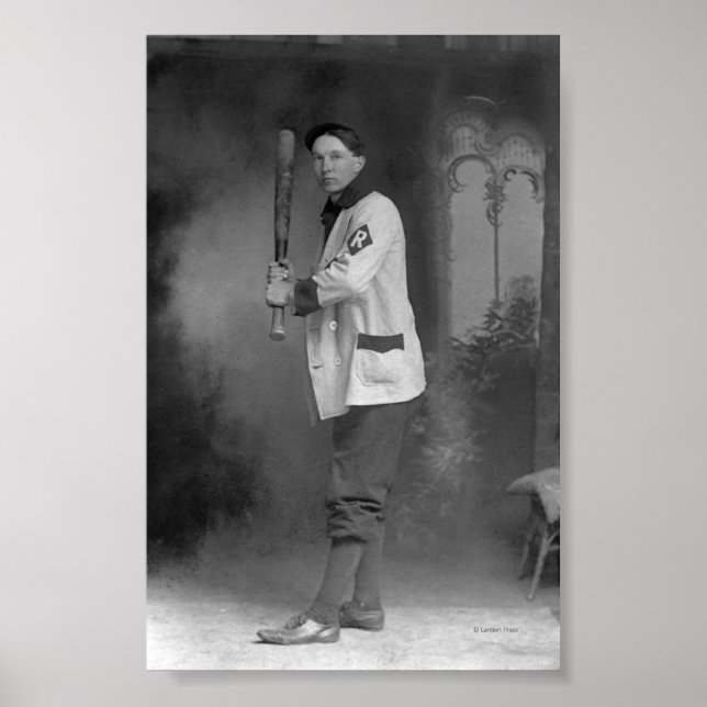 Baseball Player holding Bat Poster (Front)