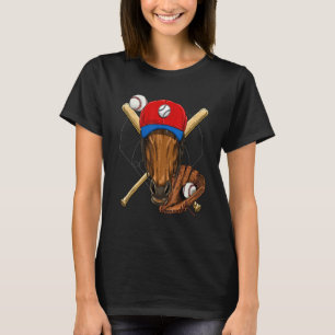 Baseball Player Horse  Pitcher Catcher Baseball Co T-Shirt