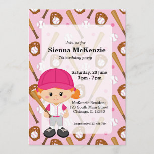 Baseball player invitation