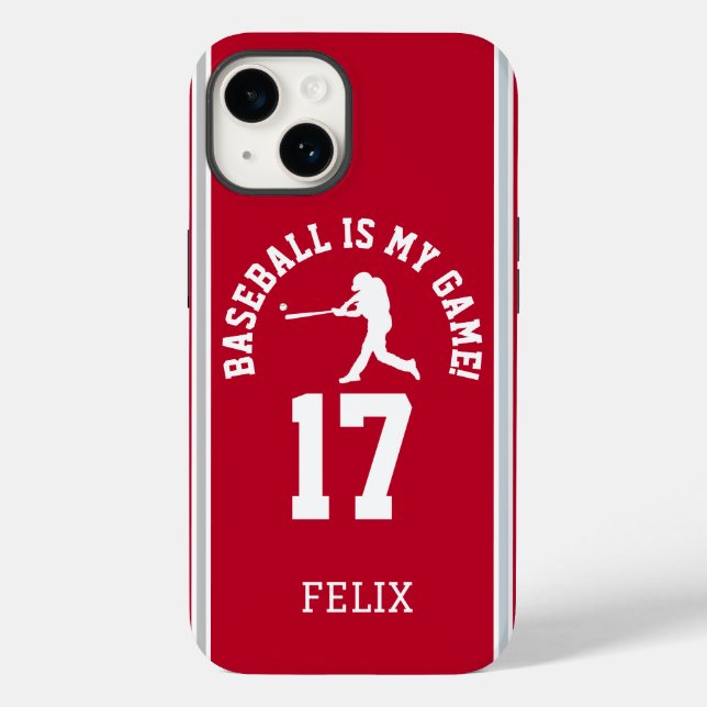 Baseball Player Jersey Number Style Case-Mate iPhone Case (Back)