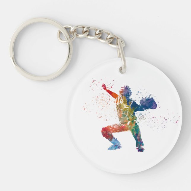 baseball player key ring (Front)