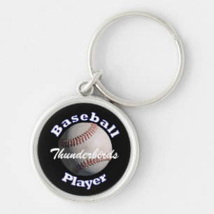 Baseball Player Key Ring