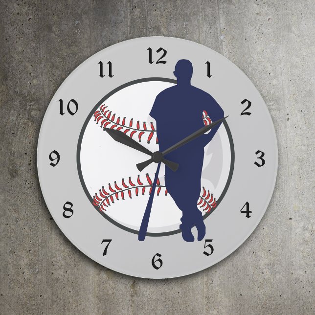 Baseball Player Large Clock (Creator Uploaded)