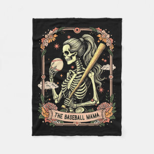 Baseball player mama mother's day skeleton women fleece blanket