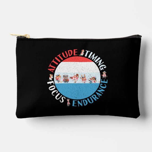 Baseball Player Mindset - Red White Blue Accessory Pouch (Front)