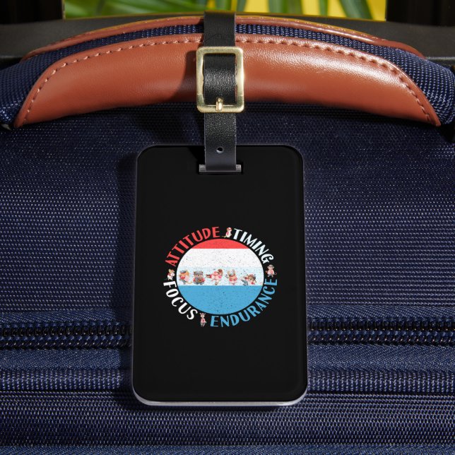 Baseball Player Mindset - Red White Blue Luggage Tag (Front Insitu 2)
