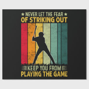 Baseball Player Motivation Wrapping Paper
