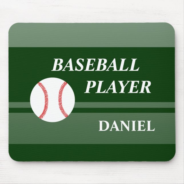 Baseball Player Mouse Mat (Front)