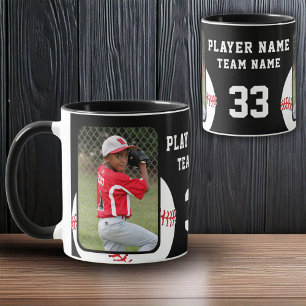 Baseball Player Name Number Team 2 Photos Mug