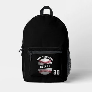 Baseball Player Name Number Team Name Sports Printed Backpack