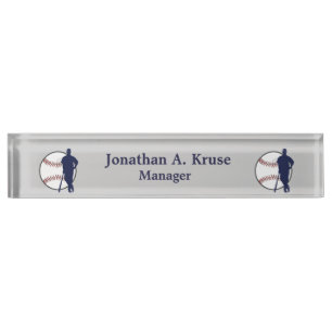 Baseball Player Nameplate