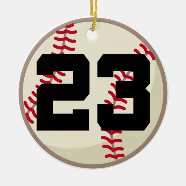 Baseball Player Number 23 Ornament (Front)