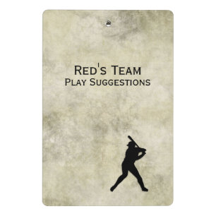 Baseball Player Personal Team Mini Clipboard