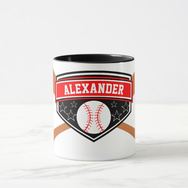 Baseball Player Personalise  Mug (Center)