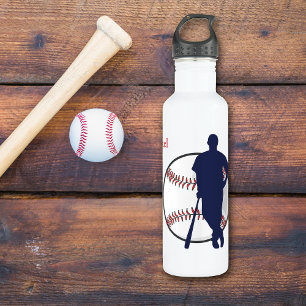 Baseball Player Personalized 710 Ml Water Bottle