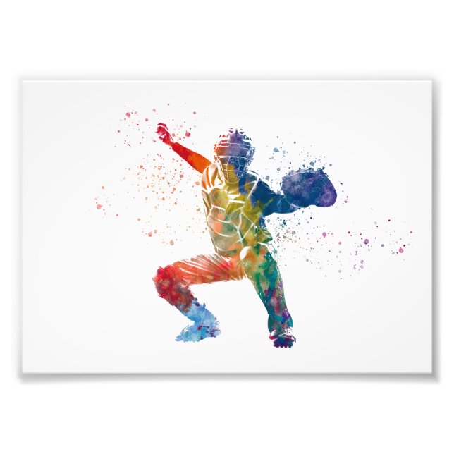 baseball player photo print (Front)