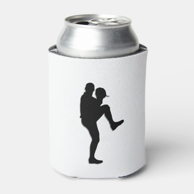 Baseball Player Pitcher Can Cooler (Can Front)
