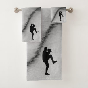 Baseball Player Pitcher Windup Bath Towel Set