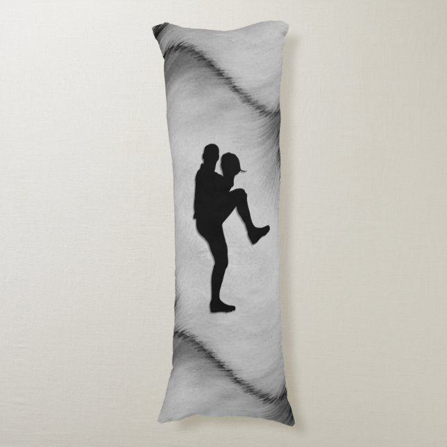 Baseball Player Pitcher Windup Body Cushion (Front Vertical)